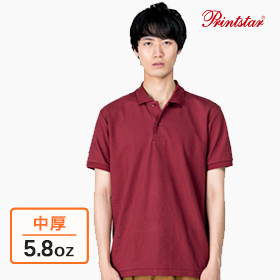 1位|5.8オンスT／Cポロシャツ（ポケット無し）00141-NVP、中厚5.8oz