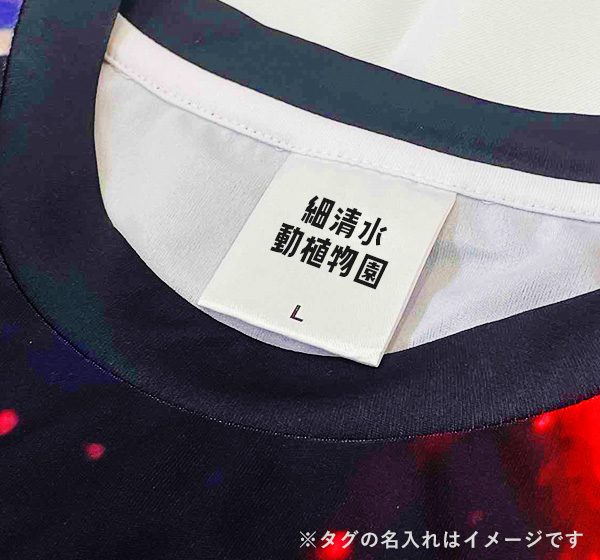 全面フルカラーTシャツ|襟の名入れイメージ