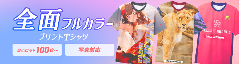 全面フルカラープリントTシャツ
