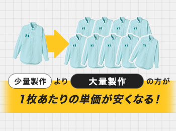 大量製作は1枚当たりの単価が安い